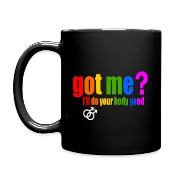 got me i'll do your body good - Tasse einfarbig - Schwarz - Links