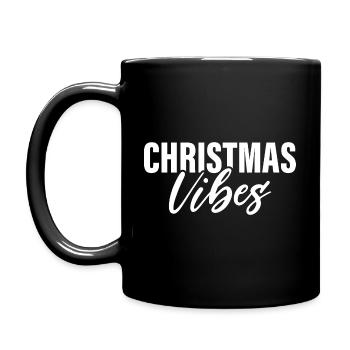 Weihnachtliche Stimmung - Tasse einfarbig - Schwarz - Links