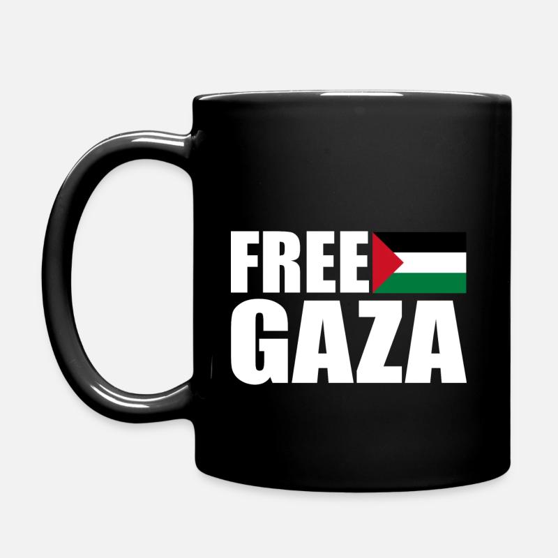 Free gaza - Tasse einfarbig - Schwarz