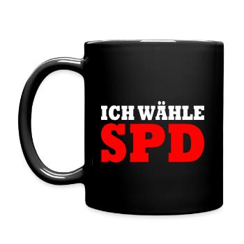 Ich wähle spd - Tasse einfarbig - Schwarz - Links