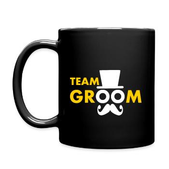 Team groom - Mug uni - noir - Gauche