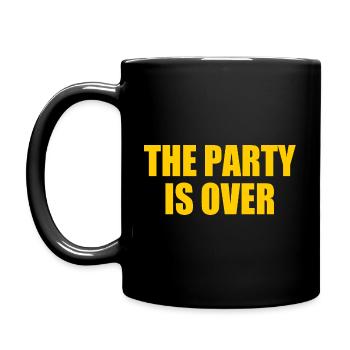 The party is over - Full Colour Mug - black - Left