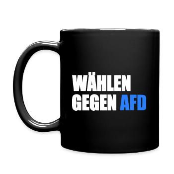 Wählen gegen afd - Tasse einfarbig - Schwarz - Links