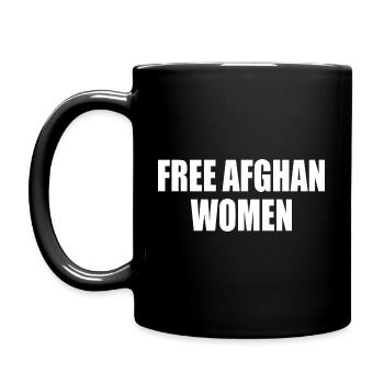 Free afghan women - Tasse einfarbig - Schwarz - Links
