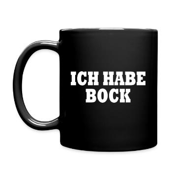 Ich habe bock - Tasse einfarbig - Schwarz - Links