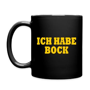 Ich habe bock - Tasse einfarbig - Schwarz - Links
