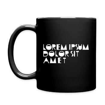 Art Art Text Placeholder Latin Lorem Ipsum - Full Colour Mug - black - Left
