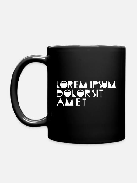 Art Art Text Placeholder Latin Lorem Ipsum - Mug uni - noir