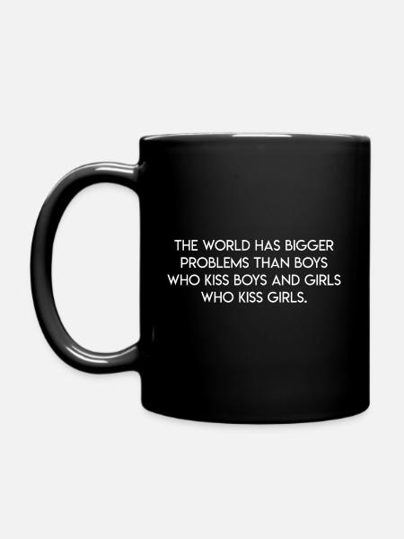 "The Word Has Bigger Problems" gift idea - Full Colour Mug - black