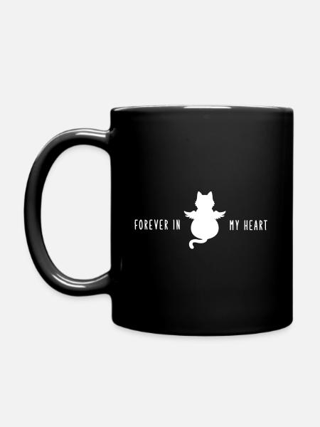 Chat deuil adieu mort triste cadeau ange - Mug uni - noir
