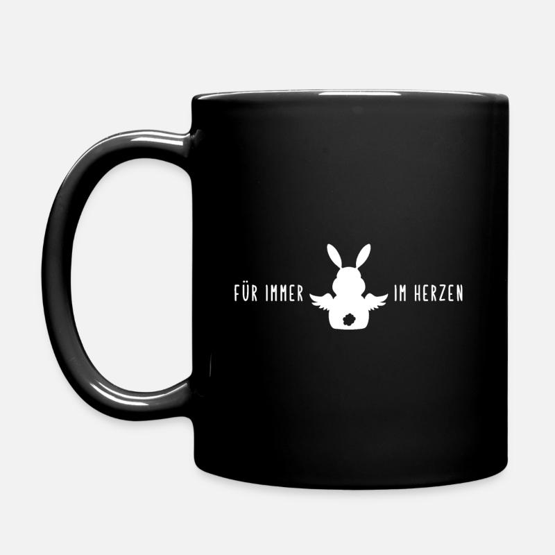 Hase Trauer Abschied tot traurig Geschenk Engel - Tasse einfarbig - Schwarz