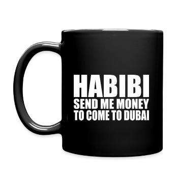 habibi come to dubai - Full Colour Mug - black - Left