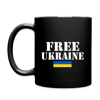 Free ukraine - Mug uni - noir - Gauche