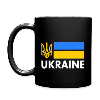 Ukraine - Tasse einfarbig - Schwarz - Links