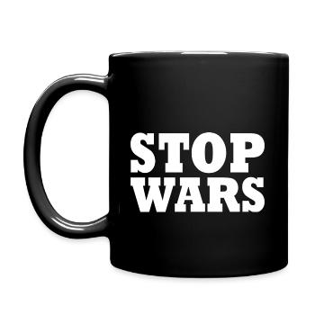 Stop wars - Full Colour Mug - black - Left