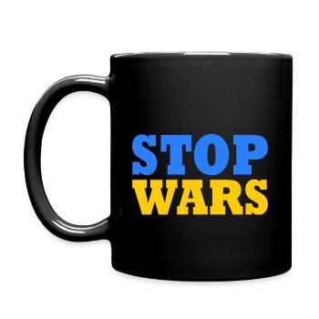 Stop war - Full Colour Mug - black - Left