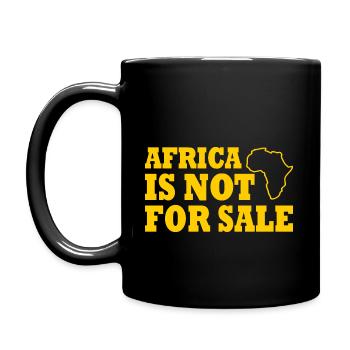 africa is not for sale - Full Colour Mug - black - Left