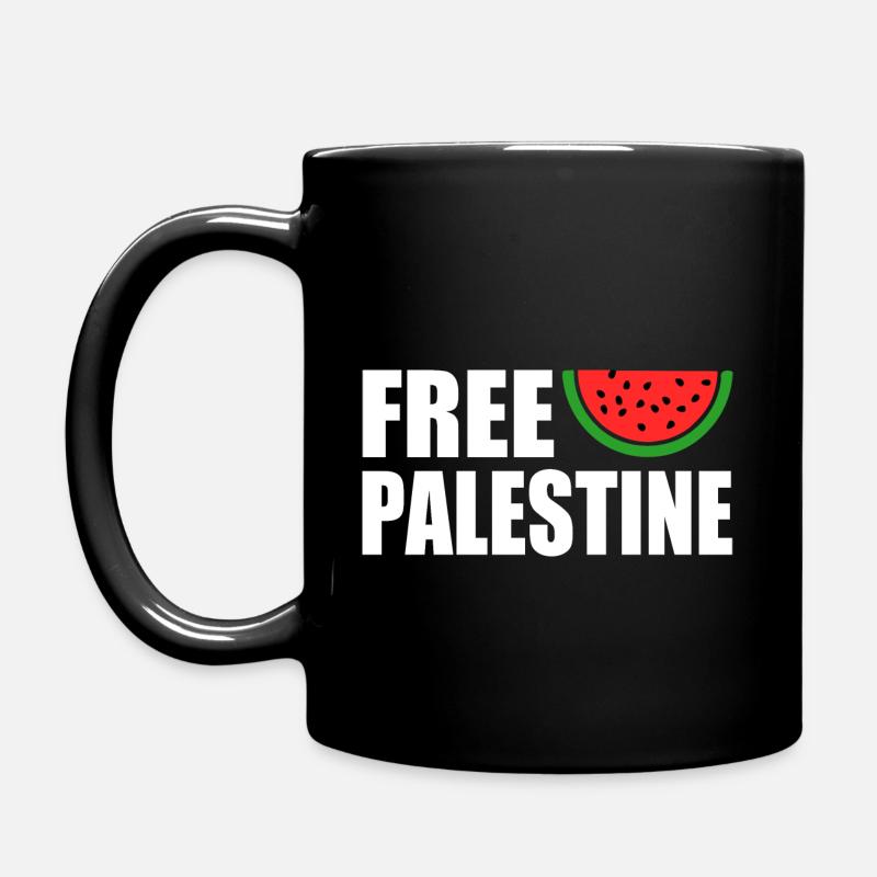 Free palestine - Tasse einfarbig - Schwarz