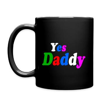 Yes daddy - Tasse einfarbig - Schwarz - Links