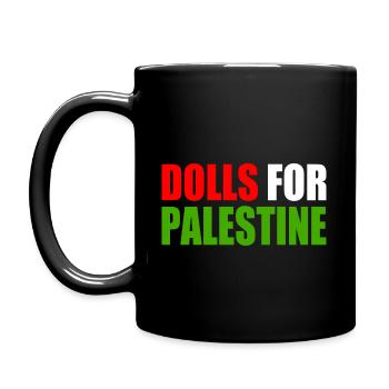 dolls for palestine - Tasse einfarbig - Schwarz - Links