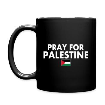 Pray for palestine - Tasse einfarbig - Schwarz - Links