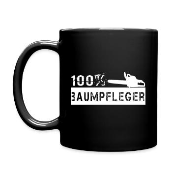 Arborist Shirt 100% Baumpfleger Waldarbeiter Fun - Tasse einfarbig - Schwarz - Links