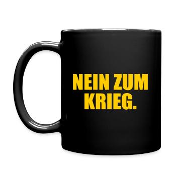 Nein zum krieg - Tasse einfarbig - Schwarz - Links