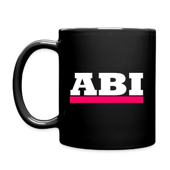Abi - Motiv zum personalisieren - Tasse einfarbig - Schwarz - Links