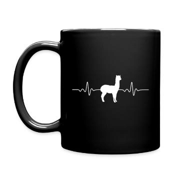 COEUR ALPAGA AMOUR PAKO LAMA CADEAU - Mug uni - noir - Gauche