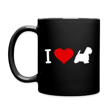 West Highland White Terrier J’adore Westie Dog - Mug uni - noir - Gauche