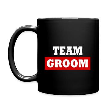 Team groom - Mug uni - noir - Gauche