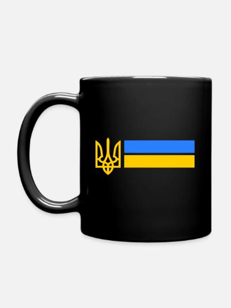 Ukraine - Tasse einfarbig - Schwarz