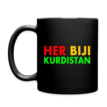 Her biji Kurdistan - Tasse einfarbig - Schwarz - Links
