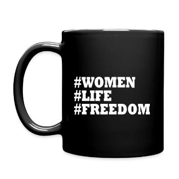 Women life freedom - Mug uni - noir - Gauche