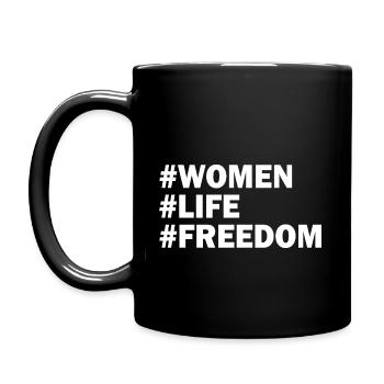 Women life freedom - Mug uni - noir - Gauche