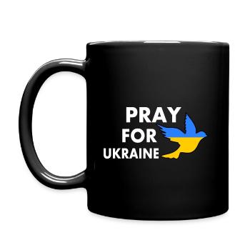 Pray for ukraine - Tasse einfarbig - Schwarz - Links