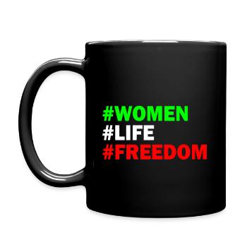 Women life freedom - Mug uni - noir - Gauche