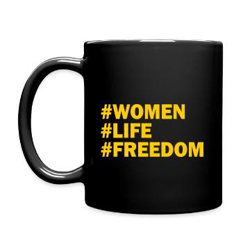 Women life freedom - Mug uni - noir - Gauche