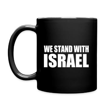 We Stand with israel - Tasse einfarbig - Schwarz - Links