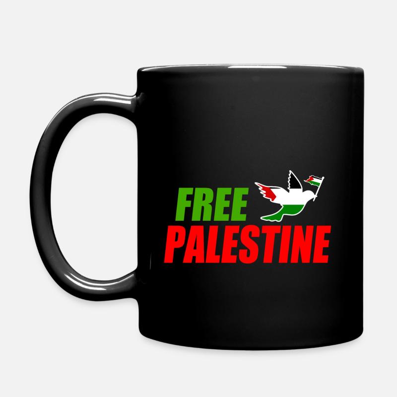 Free palestine - Tasse einfarbig - Schwarz