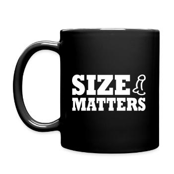 Penis size matters - Tasse einfarbig - Schwarz - Links