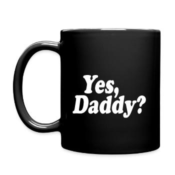 Yes daddy - Tasse einfarbig - Schwarz - Links