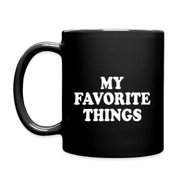 my favorite things - Tasse einfarbig - Schwarz - Links