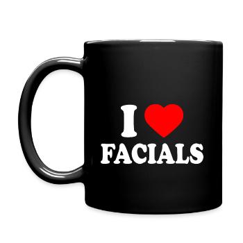 I love facials - Mug uni - noir - Gauche