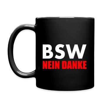 Bsw nein danke - Tasse einfarbig - Schwarz - Links