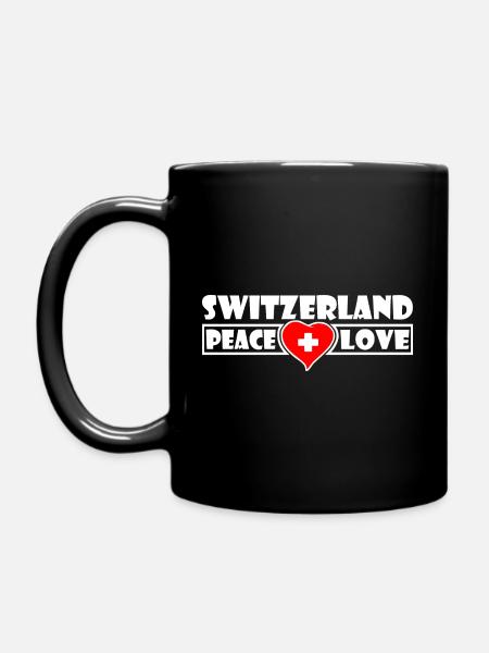 Schweiz - Tasse einfarbig - Schwarz