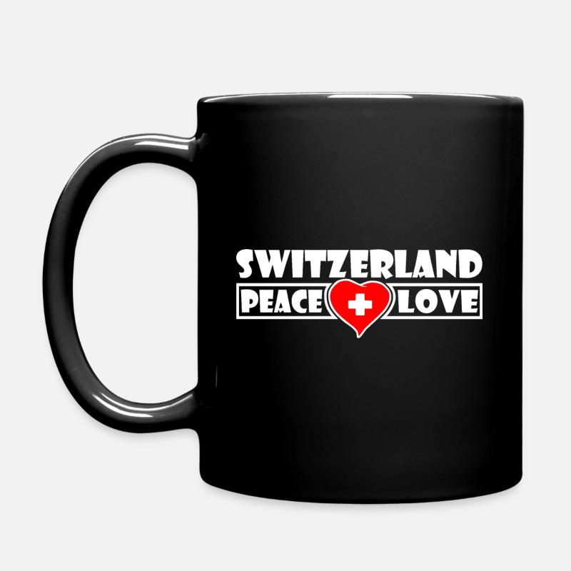 Schweiz - Tasse einfarbig - Schwarz