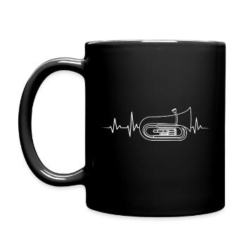 TUBA HEARTBEAT TUBA PLAYER GIFT - Full Colour Mug - black - Left