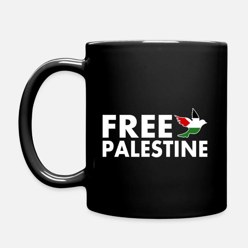 Free palestine - Tasse einfarbig - Schwarz