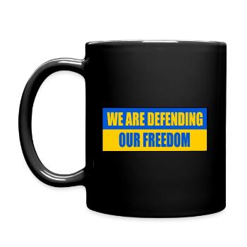 We are defending our freedom - Full Colour Mug - black - Left
